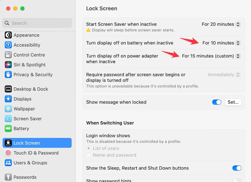 جلوگیری از sleep mode در macOS Ventura و macOS Sonoma